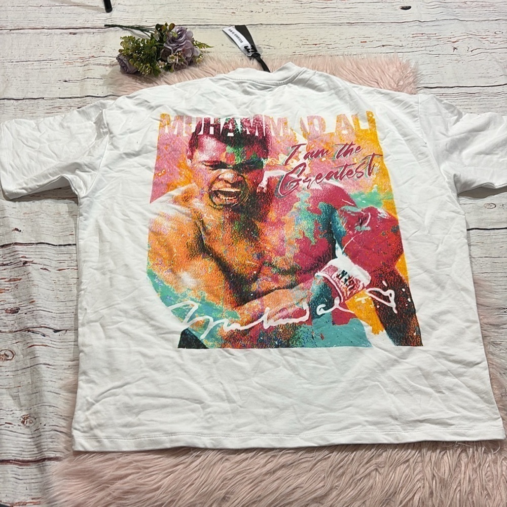 NWT Front Runner Muhammad Ali I am The Greatest White Tee sz M - Picture 8 of 10